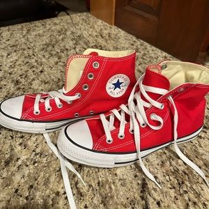Red high top converse
